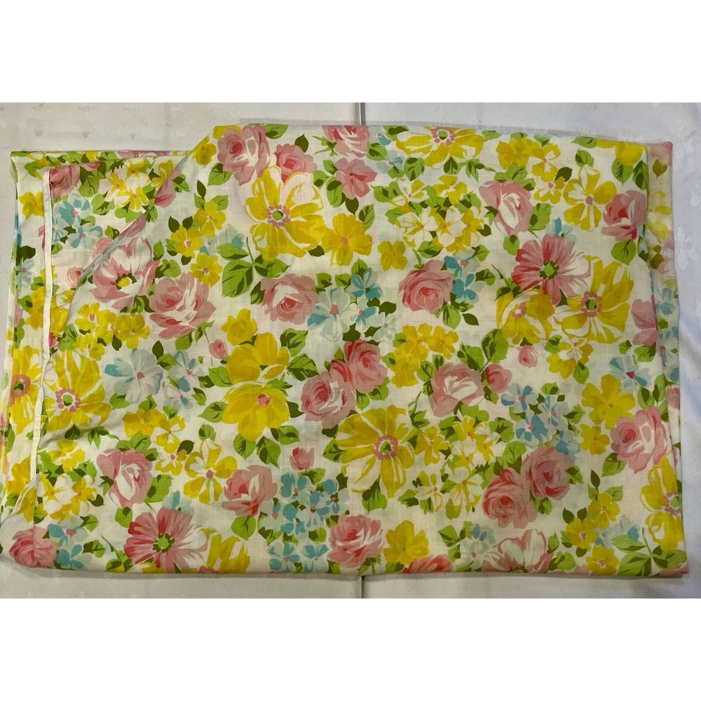 Pequot Floral Twin Fitted Sheet Only Cottage Core, Granny Core  39/76